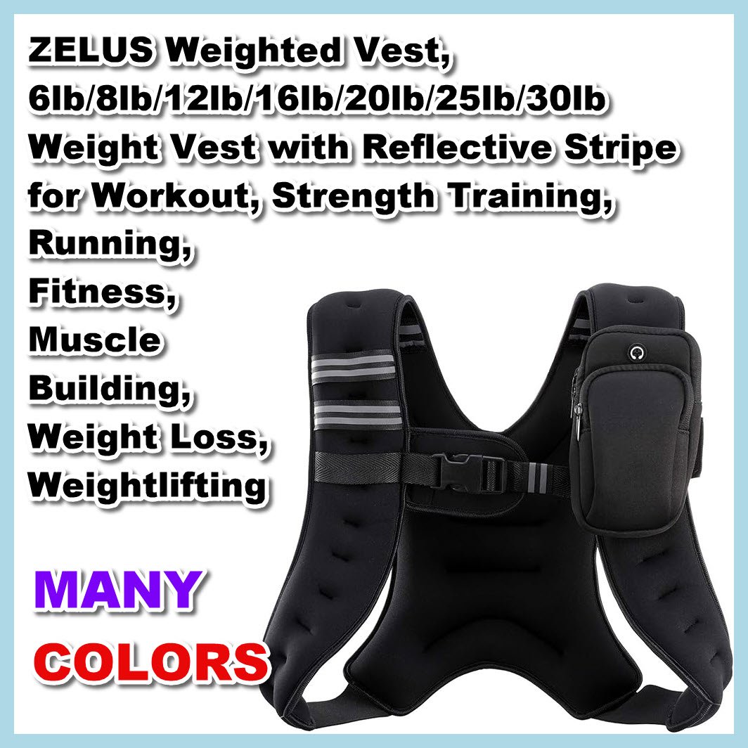 ZELUS Weighted Vest, DIFFERENT WEIGHTS AND COLORS