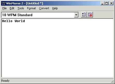Get the WINMORSE application for windows. Convert any TEXT into audible Morse messages Winmorse - convert any text to morse